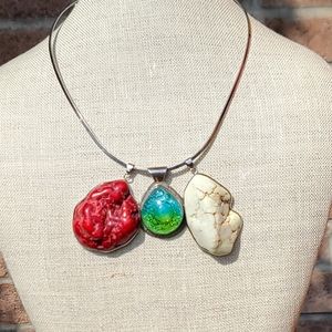 925 silver...3 necklaces in one!!